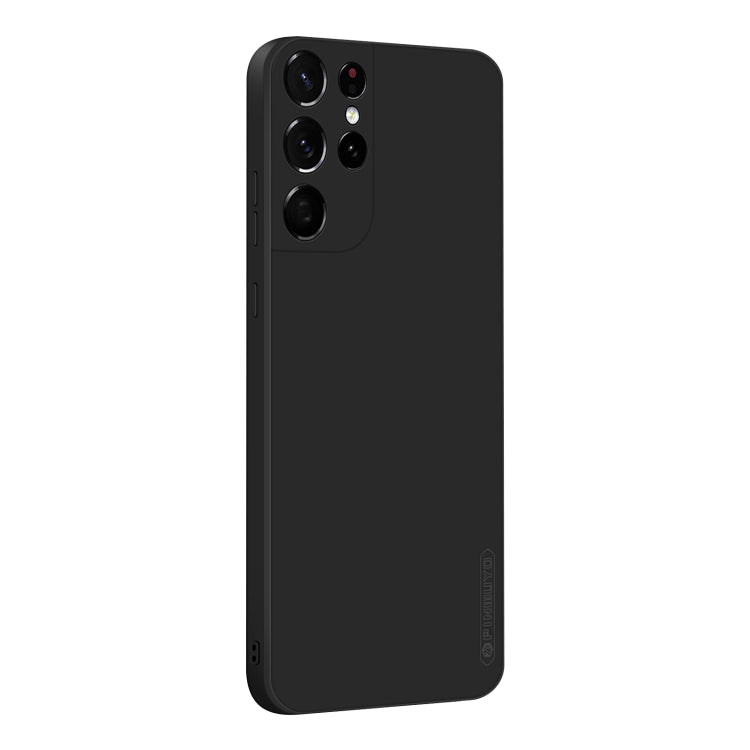 For Samsung Galaxy S21 Ultra 5G PINWUYO Touching Series Liquid Silicone TPU Shockproof Case(Black) - Galaxy S21 Ultra 5G Cases by PINWUYO | Online Shopping South Africa | PMC TechLife