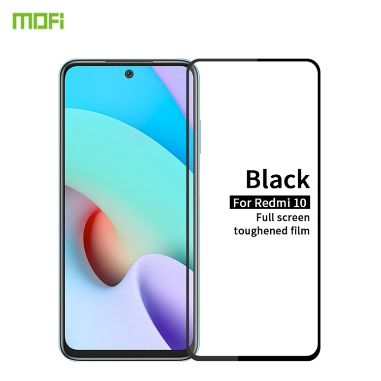 For Xiaomi Redmi 10 MOFI 9H 2.5D Full Screen Tempered Glass Film(Black) - free shipping - PMC TechLife - Order now!
