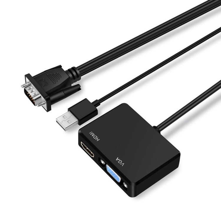VGA to HDMI Adapter VGA Splitter with 3.5mm Audio Converter - VGA Splitters by PMC Jewellery | Online Shopping South Africa | PMC Jewellery | Buy Now Pay Later Mobicred