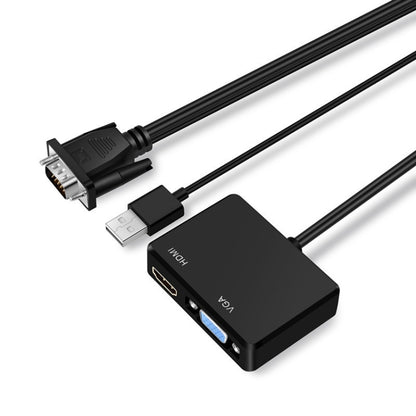 VGA to HDMI Adapter VGA Splitter with 3.5mm Audio Converter - VGA Splitters by PMC Jewellery | Online Shopping South Africa | PMC Jewellery | Buy Now Pay Later Mobicred