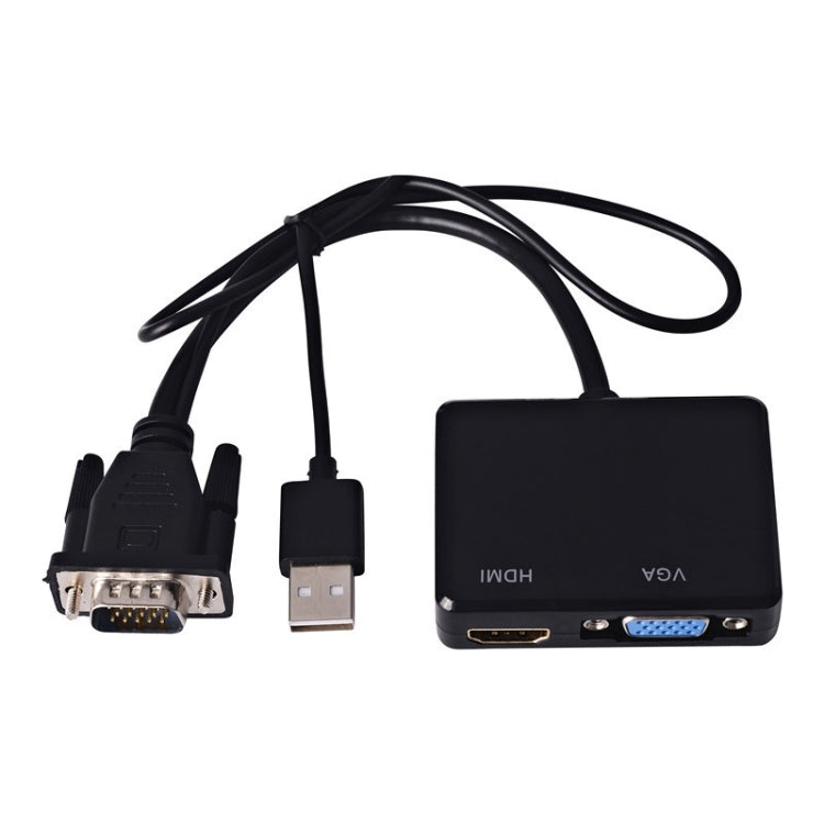 VGA to HDMI Adapter VGA Splitter with 3.5mm Audio Converter - VGA Splitters by PMC Jewellery | Online Shopping South Africa | PMC Jewellery | Buy Now Pay Later Mobicred