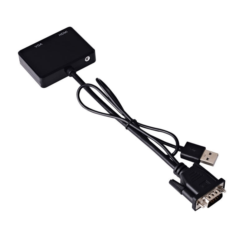 VGA to HDMI Adapter VGA Splitter with 3.5mm Audio Converter - VGA Splitters by PMC Jewellery | Online Shopping South Africa | PMC Jewellery | Buy Now Pay Later Mobicred