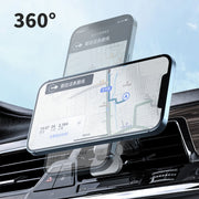 W-987 Magnetic Suction 15W Wireless Charger Car Air Outlet Bracket for iPhone and other Smart Phones(Black)