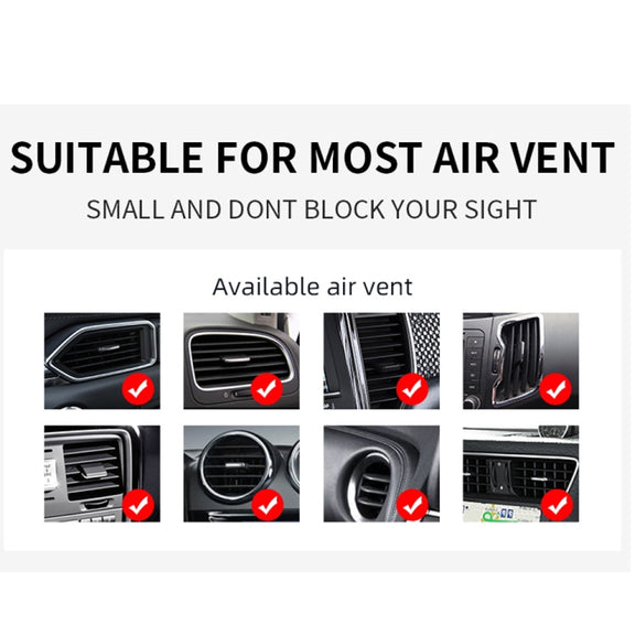 W-987 Magnetic Suction 15W Wireless Charger Car Air Outlet Bracket for iPhone and other Smart Phones(Black)