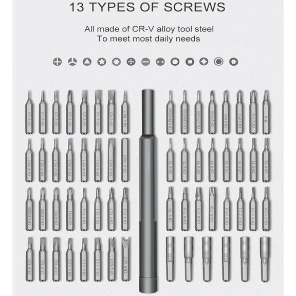 A63 63 in 1 Screwdriver Set Mobile Phone Tablet Computer Disassembly and Maintenance Tool