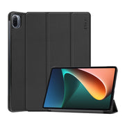 For Xiaomi Mi Pad 5 / 5 Pro ENKAY Custer Texture Horizontal Flip PU+PC Leather Case with Three-folding Holder & Sleep / Wake-up Function(Black)