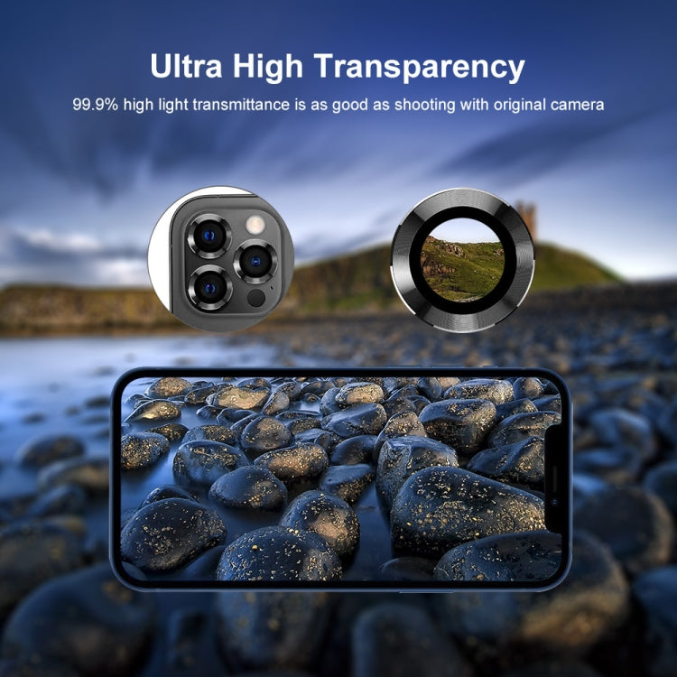 For iPhone 13 Pro ENKAY Hat-Prince Aluminium Alloy + Tempered Glass Camera Lens Cover Film Ring  / 13 Pro Max(Colorful)