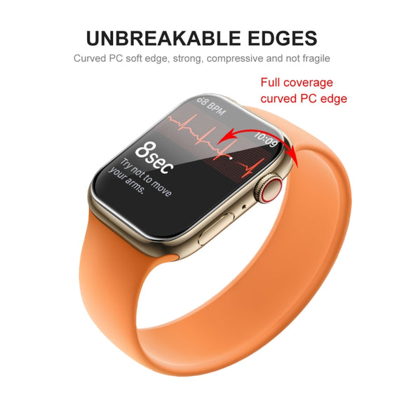 2 PCS ENKAY Hat-Prince 3D Full Coverage Soft PC Edge + PMMA HD Screen Protector Film For Apple Watch Series 7 45mm