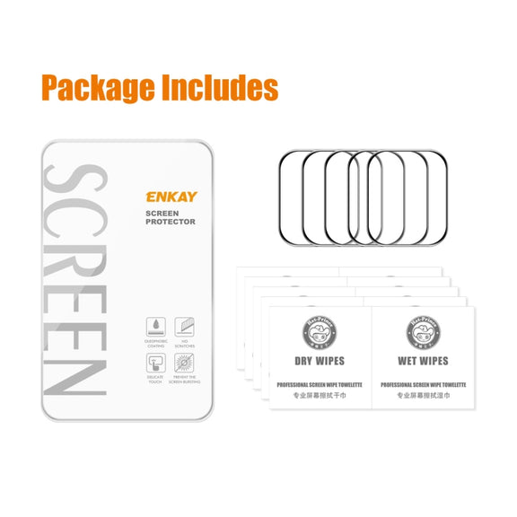 5 PCS ENKAY Hat-Prince 3D Full Coverage Soft PC Edge + PMMA HD Screen Protector Film For Apple Watch Series 7 45mm