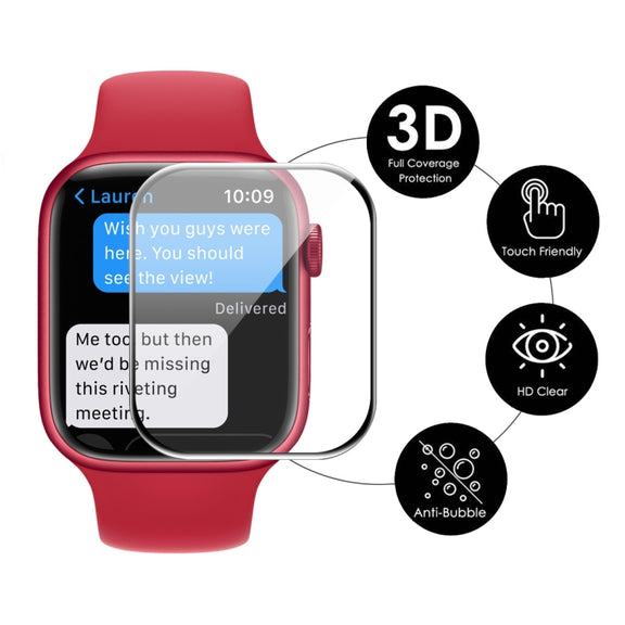 5 PCS ENKAY Hat-Prince 3D Full Coverage Soft PC Edge + PMMA HD Screen Protector Film For Apple Watch Series 7 45mm