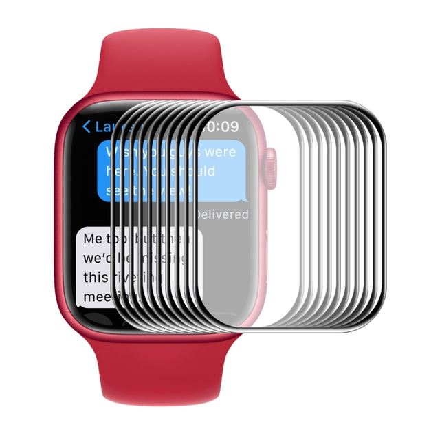 10 PCS ENKAY Hat-Prince 3D Full Coverage Soft PC Edge + PMMA HD Screen Protector Film For Apple Watch Series 7 45mm