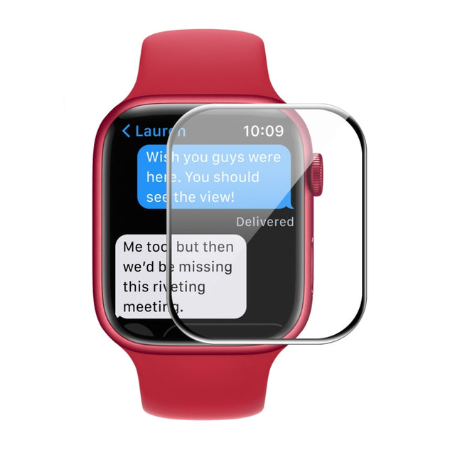 1 PC For Apple Watch Series 7 41mm ENKAY Hat-Prince 3D Full Coverage Soft PC Edge + PMMA HD Screen Protector Film