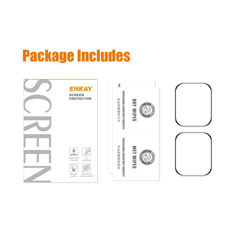 2 PCS ENKAY Hat-Prince Case Friendly 3D Full Screen PET Curved Hot Bending HD Screen Protector Film For Apple Watch Series 7 41mm(Transparent) - Others by ENKAY | Online Shopping South Africa | PMC TechLife | Buy Now Pay Later Mobicred