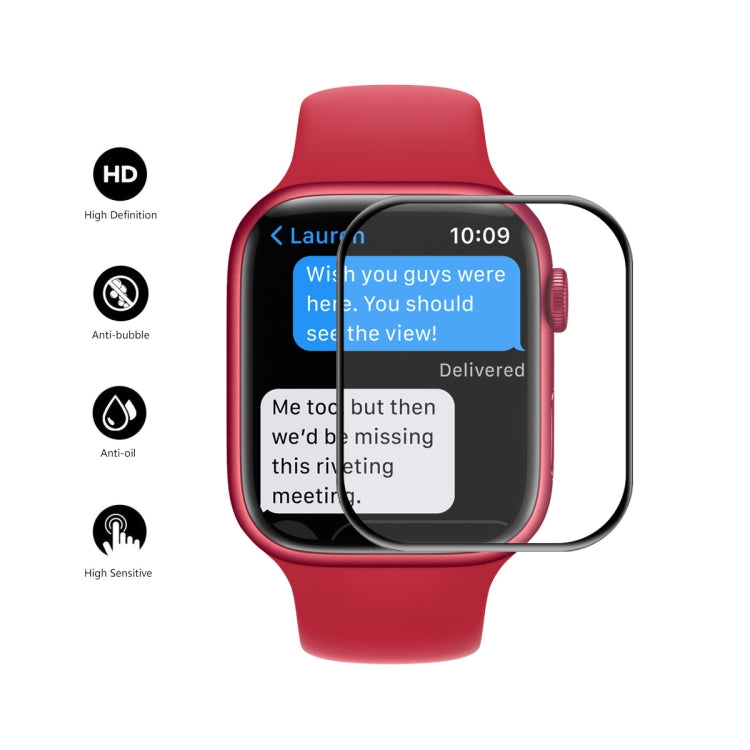 5 PCS ENKAY Hat-Prince Case Friendly 3D Full Screen PET Curved Hot Bending HD Screen Protector Film For Apple Watch Series 7 41mm(Black) - Others by ENKAY | Online Shopping South Africa | PMC TechLife | Buy Now Pay Later Mobicred