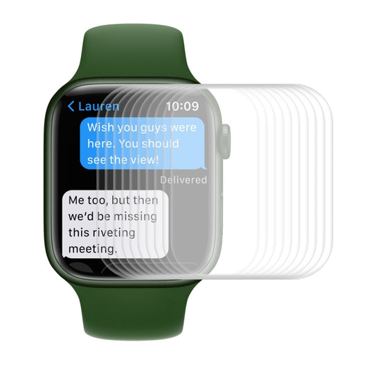 10 PCS ENKAY Hat-Prince Case Friendly 3D Full Screen PET Curved Hot Bending HD Screen Protector Film For Apple Watch Series 7 41mm(Transparent) - Screen Protector by ENKAY | Online Shopping South Africa | PMC Jewellery | Buy Now Pay Later Mobicred