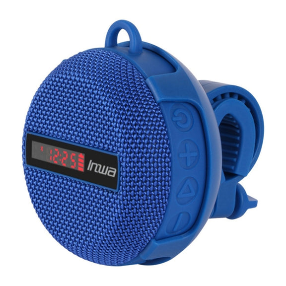 BT368 LED Digital Display Outdoor Portable IPX65 Water-resistant Bluetooth Speaker(Blue)
