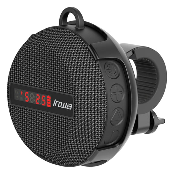 BT368 LED Digital Display Outdoor Portable IPX65 Water-resistant Bluetooth Speaker(Black)