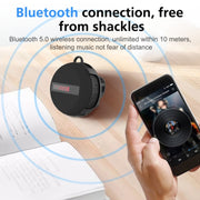 BT368 LED Digital Display Outdoor Portable IPX65 Water-resistant Bluetooth Speaker(Black)