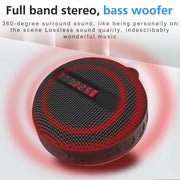 BT368 LED Digital Display Outdoor Portable IPX65 Water-resistant Bluetooth Speaker(Black)
