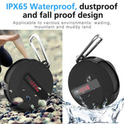 BT368 LED Digital Display Outdoor Portable IPX65 Water-resistant Bluetooth Speaker(Blue)