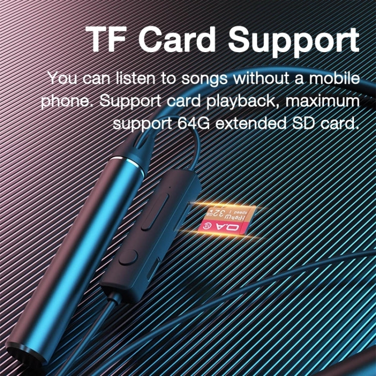 GYM530 Magnetic Neck-mounted Noise Cancelling Sports Earphones In-ear Stereo Support Handsfree / TF Card(Black) - Neck-mounted Earphone by PMC TechLife | Online Shopping South Africa | PMC TechLife