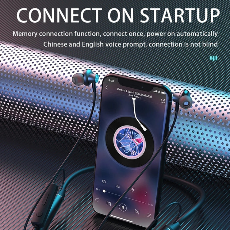 GYM530 Magnetic Neck-mounted Noise Cancelling Sports Earphones In-ear Stereo Support Handsfree / TF Card(Red) - Neck-mounted Earphone by PMC TechLife | Online Shopping South Africa | PMC TechLife