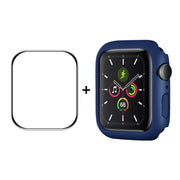 ENKAY Hat-Prince PC Frame + Full Coverage PMMA HD Screen Protector Film For Apple Watch Series 8 / 7 45mm(Dark Blue)