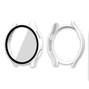 ENKAY Hat-Prince Full Coverage PC Frame + Tempered Glass Protector Composite Case for Samsung Galaxy Watch4 40mm(White) - Watch Cases by ENKAY