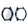 ENKAY Hat-Prince Full Coverage PC Frame + Tempered Glass Protector Composite Case for Samsung Galaxy Watch4 40mm(Dark Blue) - Watch Cases by ENKAY