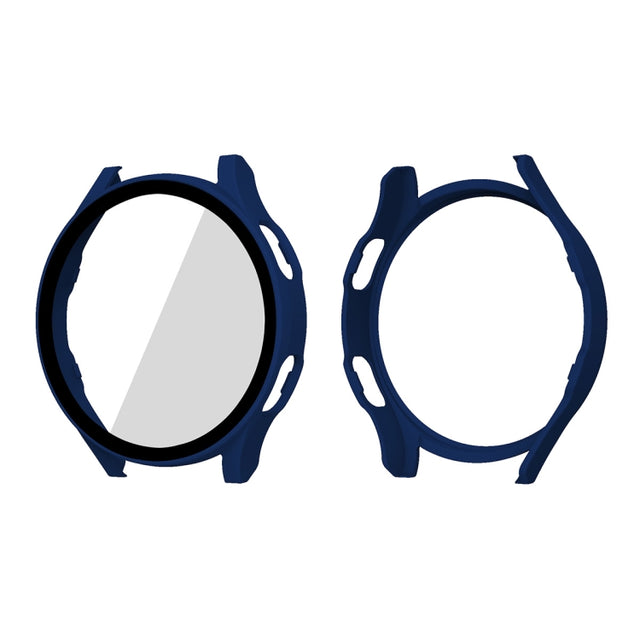 ENKAY Hat-Prince Full Coverage PC Frame + Tempered Glass Protector Composite Case for Samsung Galaxy Watch4 40mm(Dark Blue) - Watch Cases by ENKAY