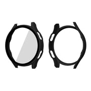 ENKAY Hat-Prince Full Coverage PC Frame + Tempered Glass Protector Composite Case for Samsung Galaxy Watch4 44mm(Black) - Watch Cases by ENKAY