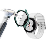 ENKAY Hat-Prince Full Coverage PC Frame + Tempered Glass Protector Composite Case for Samsung Galaxy Watch4 44mm(Green) - Watch Cases by ENKAY