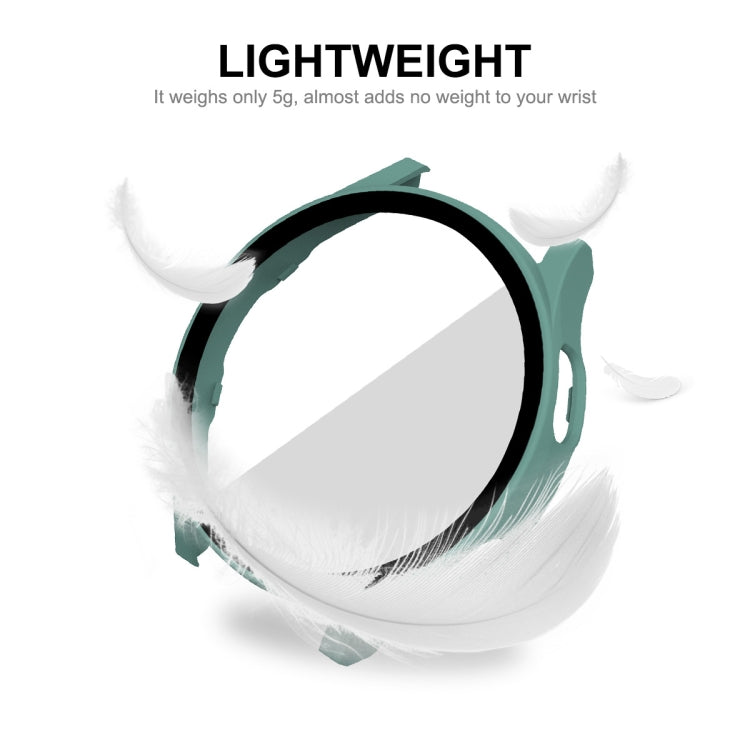 ENKAY Hat-Prince Full Coverage PC Frame + Tempered Glass Protector Composite Case for Samsung Galaxy Watch4 44mm(White) - Watch Cases by ENKAY | Online Shopping South Africa | PMC TechLife | Buy Now Pay Later Mobicred