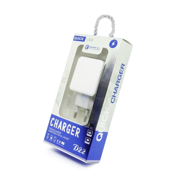 CS-20W Mini Portable PD3.0 + QC3.0 Dual Ports Fast Charger with 3A Type-C to 8 Pin Data Cable(EU Plug)