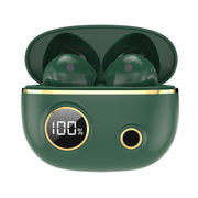 PRO100 TWS Bluetooth 5.2 Noise Canceling Water-resistant Earphones 9D Stereo Sports Headphone with Charging Case(Green)