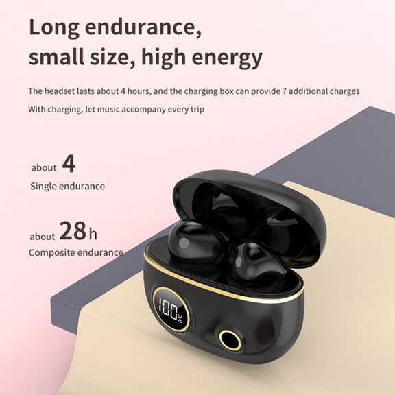PRO100 TWS Bluetooth 5.2 Noise Canceling Water-resistant Earphones 9D Stereo Sports Headphone with Charging Case(Red)