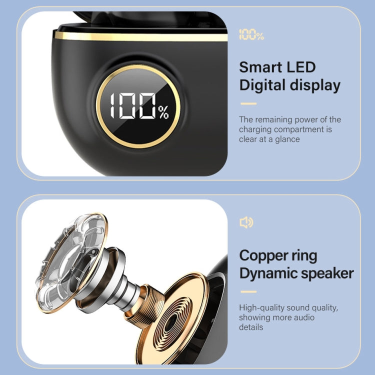 PRO100 TWS Bluetooth 5.2 Noise Canceling Water-resistant Earphones 9D Stereo Sports Headphone with Charging Case(Red)