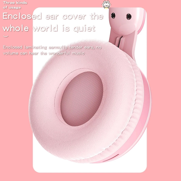 KE-01 Rabbit Ear Wireless Bluetooth 5.0 Stereo Music Foldable Headset with Mic For PC(Ivory White) - Headset & Headphone by PMC TechLife | Online Shopping South Africa | PMC TechLife