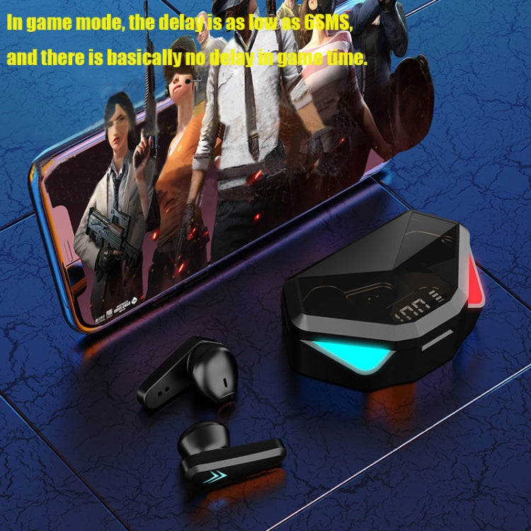 TWS-Y04 Bluetooth 5.0 TWS Binaural True Stereo Touch Control Gaming Earphone with LED Charging Case(Black) - Bluetooth Earphone by PMC TechLife | Online Shopping South Africa | PMC TechLife