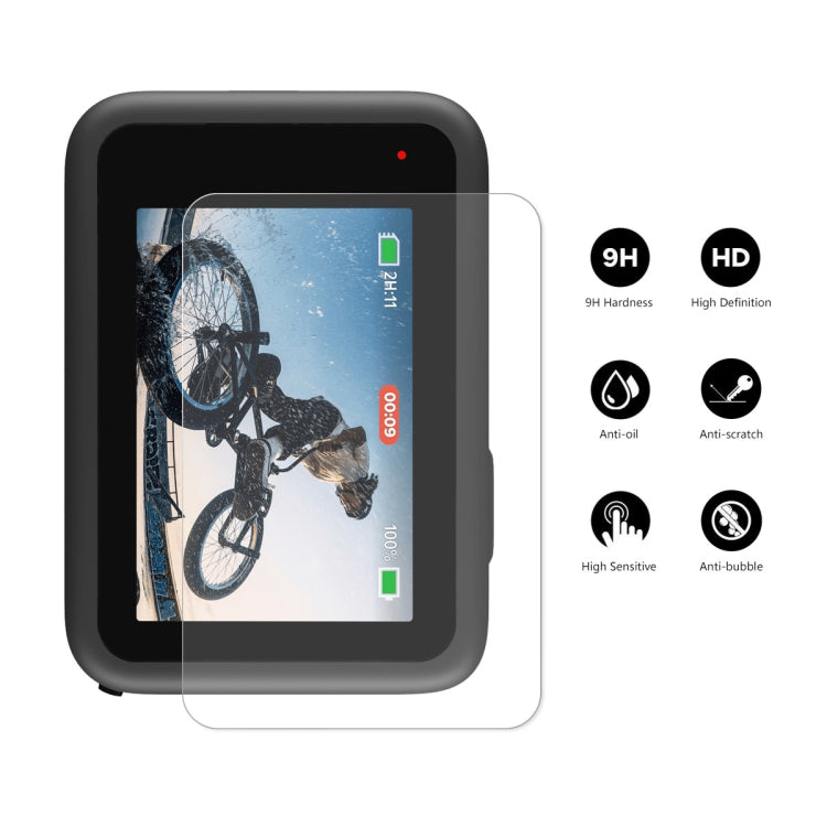 2 PCS ENKAY Hat-Prince 3 in 1 Front + Back 0.2mm Tempered Glass Screen Protector Camera Film For GoPro HERO 10 Black