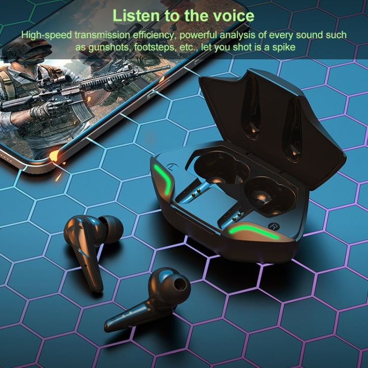 TWS-G11 Bluetooth 5.0 Low Latency TWS Stereo Gaming Earphone with Cool LED(Yellow) - TWS Earphone by PMC TechLife | Online Shopping South Africa | PMC TechLife