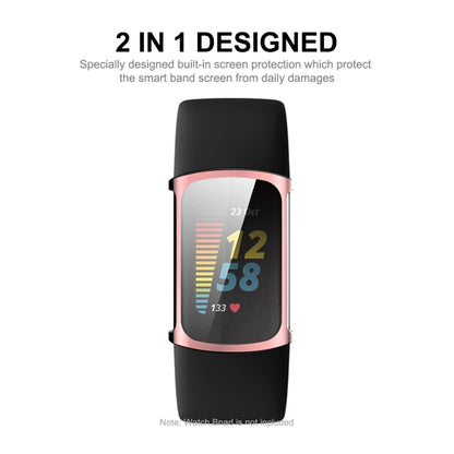 For Fitbit Charge 5/ Charge 6 ENKAY Hat-Prince Full Coverage Electroplated Soft TPU Case Scratch Resistant Cover(Silver) - free shipping - PMC Jewellery - Order now!
