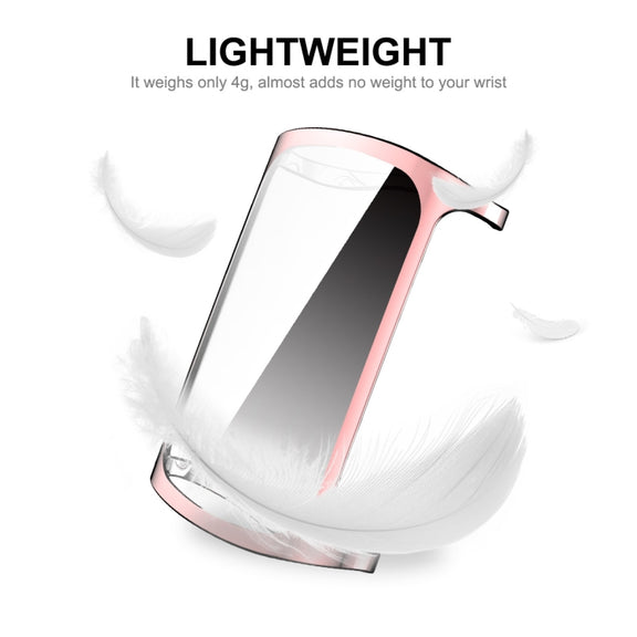 For Fitbit Charge 5/ Charge 6 ENKAY Hat-Prince Full Coverage Electroplated Soft TPU Case Scratch Resistant Cover(Pink)