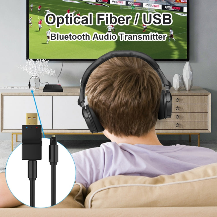 SW03 2 in 1 Bluetooth 5.0 Audio Transmitter USB + SPDIF Low Lantency Optical Wireless Adapter for TV PC - Audio Receiver Transmitter by PMC TechLife | Online Shopping South Africa | PMC TechLife