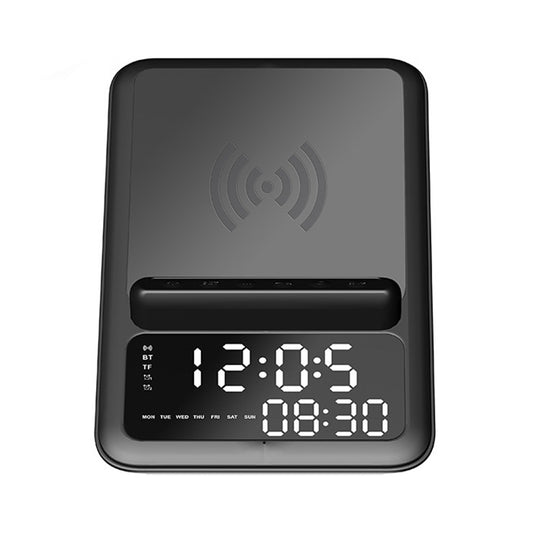 AEC BT512 Multifunctional Bluetooth Speaker 10W Wireless Charger LED Desktop Electronic Alarm Clock - free shipping - PMC Jewellery - Order now!