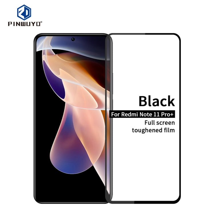 For Xiaomi Redmi Note 11 Pro / Note 11 Pro+ PINWUYO 9H 2.5D Full Screen Tempered Glass Film(Black) -  by PINWUYO | Online Shopping South Africa | PMC TechLife | Buy Now Pay Later Mobicred