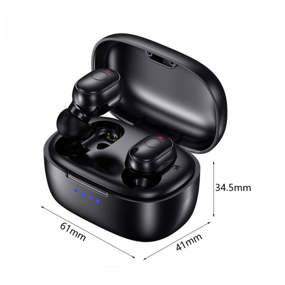 T&G TG911 Bluetooth V5.1 Sport Water-resistant Mini Touch-Control Noise Cancelling Earphones(Black)