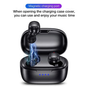 T&G TG911 Bluetooth V5.1 Sport Water-resistant Mini Touch-Control Noise Cancelling Earphones(Black)