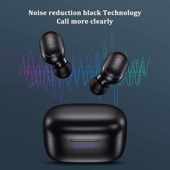 T&G TG911 Bluetooth V5.1 Sport Water-resistant Mini Touch-Control Noise Cancelling Earphones(Black)