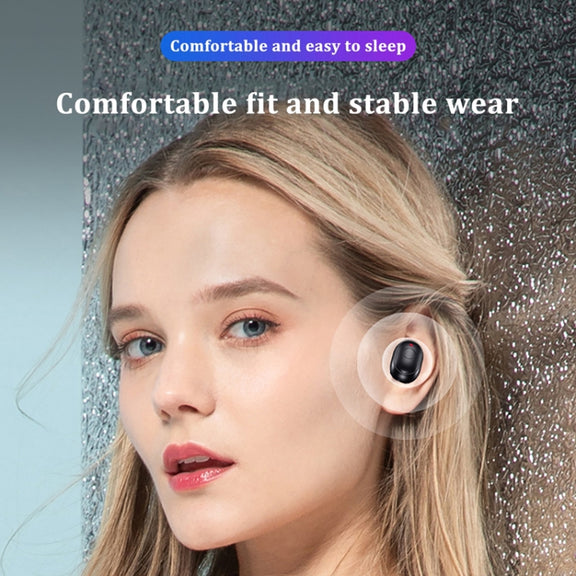 T&G TG911 Bluetooth V5.1 Sport Water-resistant Mini Touch-Control Noise Cancelling Earphones(Black)